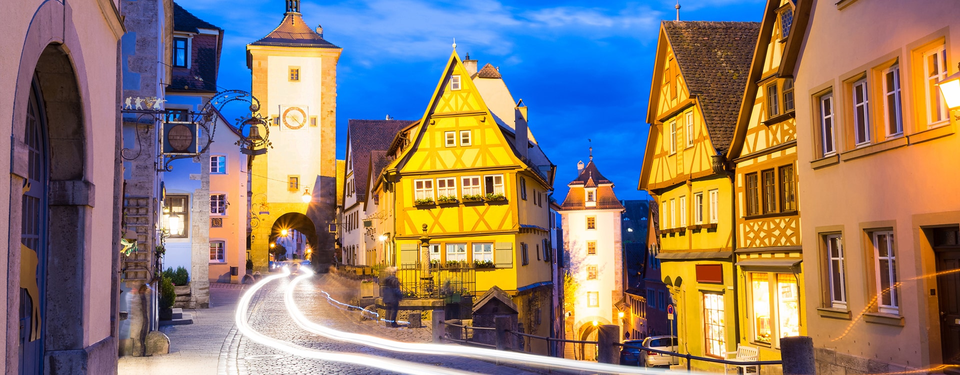 Altstadt Rothenburg o. d. T.  bei Nacht 