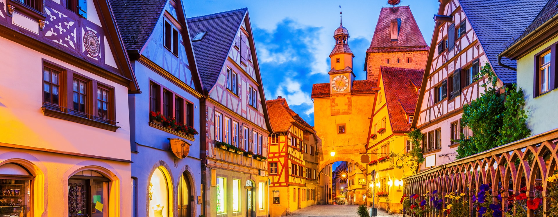 Altstadt Rothenburg bei Nacht